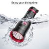 Rechargeable Diver Light LED Underwater Torch Lamp Waterproof Dive Lamp