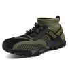 Outdoor Mesh Fly Weaving Sports Hiking Shoes Men Big Child Fashion Breathable High-top Climbing Amphibious Walking Elastic Laces