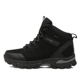 Waterproof Hiking Shoes Men Women Sneakers Mountain Climbing Shoes Outdoor Unisex Sport Hunting Boots Men Trekking Shoes (Color: Black, size: 39)