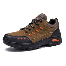 Outdoor Trekking Shoes Men Hiking Shoes Waterproof Non Slip Climbing Camping Trekking Men Sneakers (Color: see chart, size: 44)