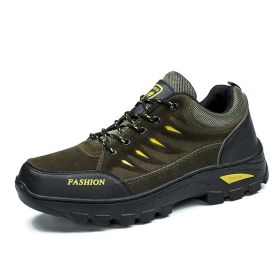 Outdoor Trekking Shoes Men Hiking Shoes Waterproof Non Slip Climbing Camping Trekking Men Sneakers (Color: Black, size: 40)