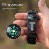 Factory stock seven core umbrella rope woven survival whistle flint large compass umbrella rope bracelet life saving bracelet